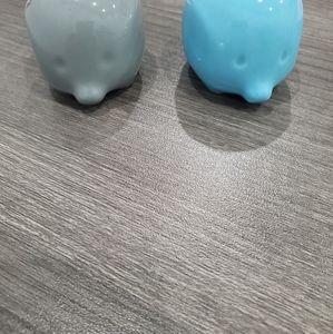 Blue and gray toothbrush holder set NWOT